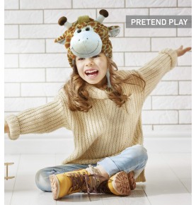 Brown Giraffe Plush Hat